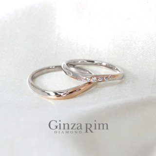 ｱｼｭﾘｰ　結婚指輪　ｺﾝﾋﾞﾈｰｼｮﾝ
